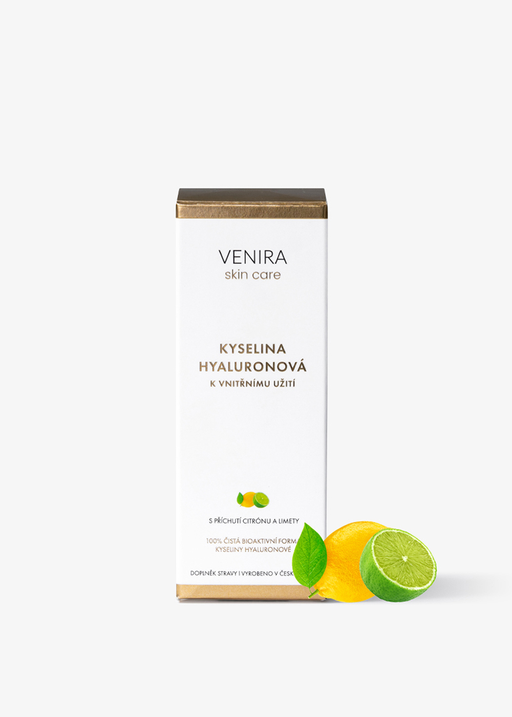 VENIRA kyselina hyaluronová k vnitřnímu užití, citrón-limeta, 50 ml