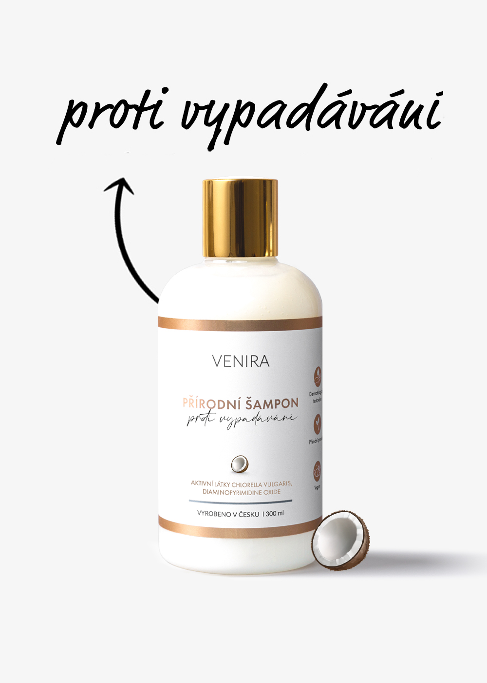 VENIRA přírodní šampon proti vypadávání vlasů, 300 ml