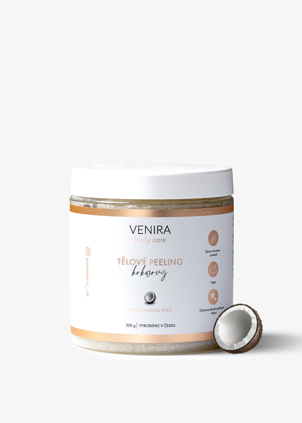 VENIRA tělový peeling- kokosový, 200 g