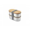 2613 9 stainless steel bento box angled