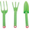 Bigjigs Toys Zahradní set nářadí plastový zelený 3ks