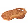 Prkénko z olivového dřeva s úchytem a drážkou 40 cm