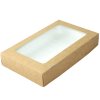 Papírový box EKO na jídlo 260x150x40 mm hnědý s okénkem 1450 ml ideal pack® bal/50 ks