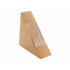 Papírový box EKO na sendvič 130x130x50 mm hnědý s okénkem bal/50 ks