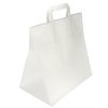 Papírová taška s plochým uchem 320+170x270 mm bílá bal/25 ks
