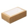 Papírová krabička EKO na makronky 180x110x55 mm hnědá s okénkem ideal pack® bal/50 ks