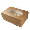 Papírová krabička EKO na muffiny 250x170x100 mm hnědá s okénkem bal/25 ks