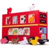 Bigjigs Toys Dřevěný autobus se zvířátky