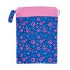 Bobánek Nepromokavá taška normal - Modré květiny 30 x 36 cm