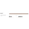 Přírodní bambusové brčko EURO STRAWS Shakey 8x230mm, 160ks, jednotlivě balená