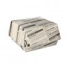 Burgerboxen Pappe 7 cm x 12 5 cm x 12 5 cm Newsprint gross 87521 b 2 2