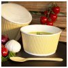 Suppenbecher Pappe rund 520 ml 11 cm 8 4 cm braun weiss Ripple Wall 89332 b 1 3