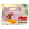 Gebaeck Kartons Pappe eckig 23 cm x 16 cm x 9 cm rose mit Tragegriff 18852 b 1 2