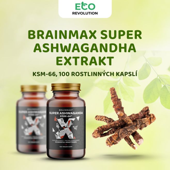 🌿 BrainMax Super Ashwagandha KSM-66® – přírodní podpora rovnováhy Cítíte stres, úzkost nebo špatně spíte? BrainMax Super...