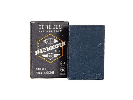 14925 benecos mydlo na oblicej a telo pro muze 75 g bio