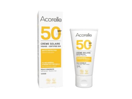 2201 acorelle opalovaci krem na oblicej spf 50 bio 50 ml
