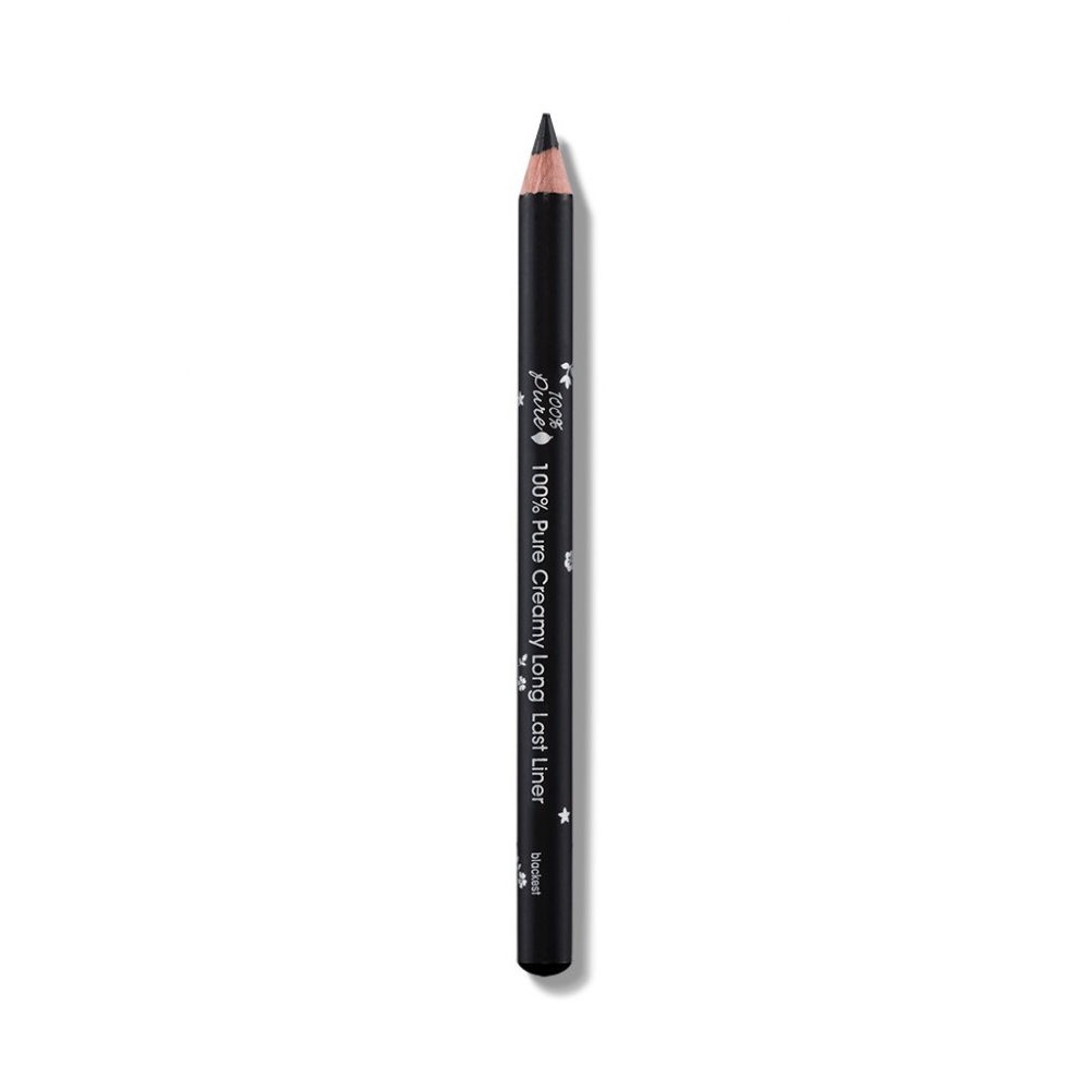 Levně 100% Pure Krémová dlouhotrvající tužka na oči Blackest