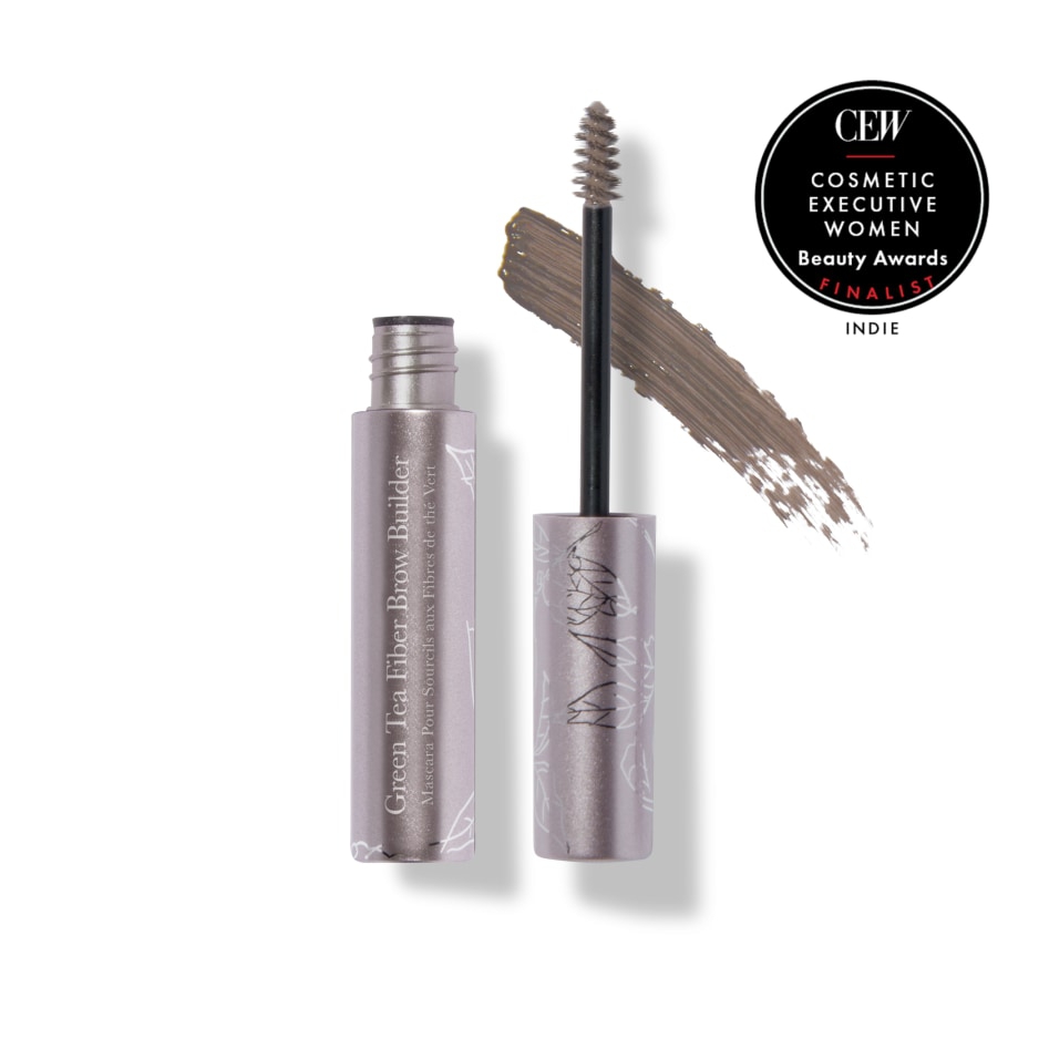 Levně 100% Pure Řasenka na obočí s vlákny ze zeleného čaje Soft Brown