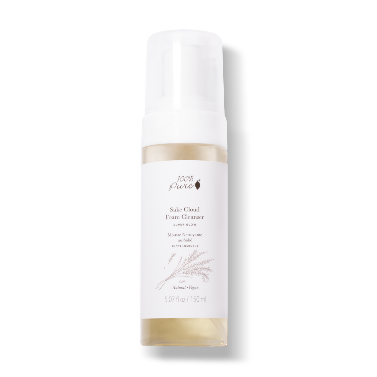 Levně 100% Pure Pleťová čistící pěna Sake Cloud 150 ml