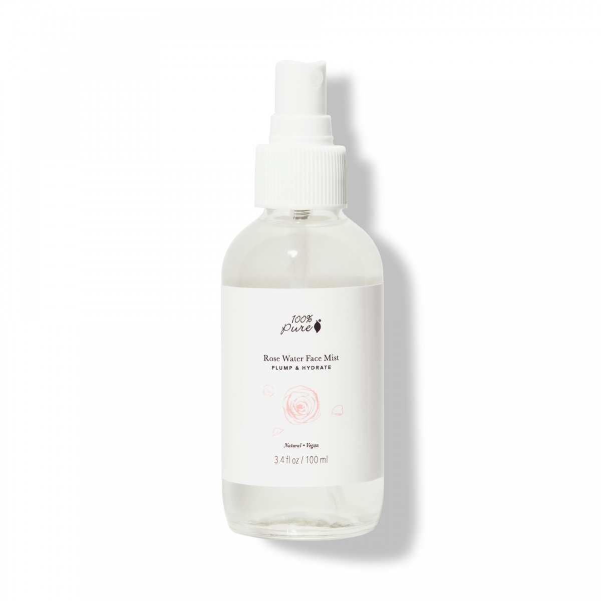 Levně 100% Pure Pleťová mlha Růže 100 ml