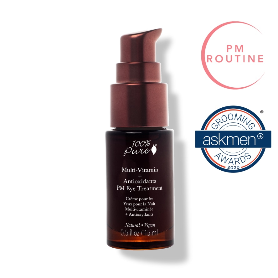 Levně 100% Pure Oční noční krém Multivitamín a antioxidanty 15 ml