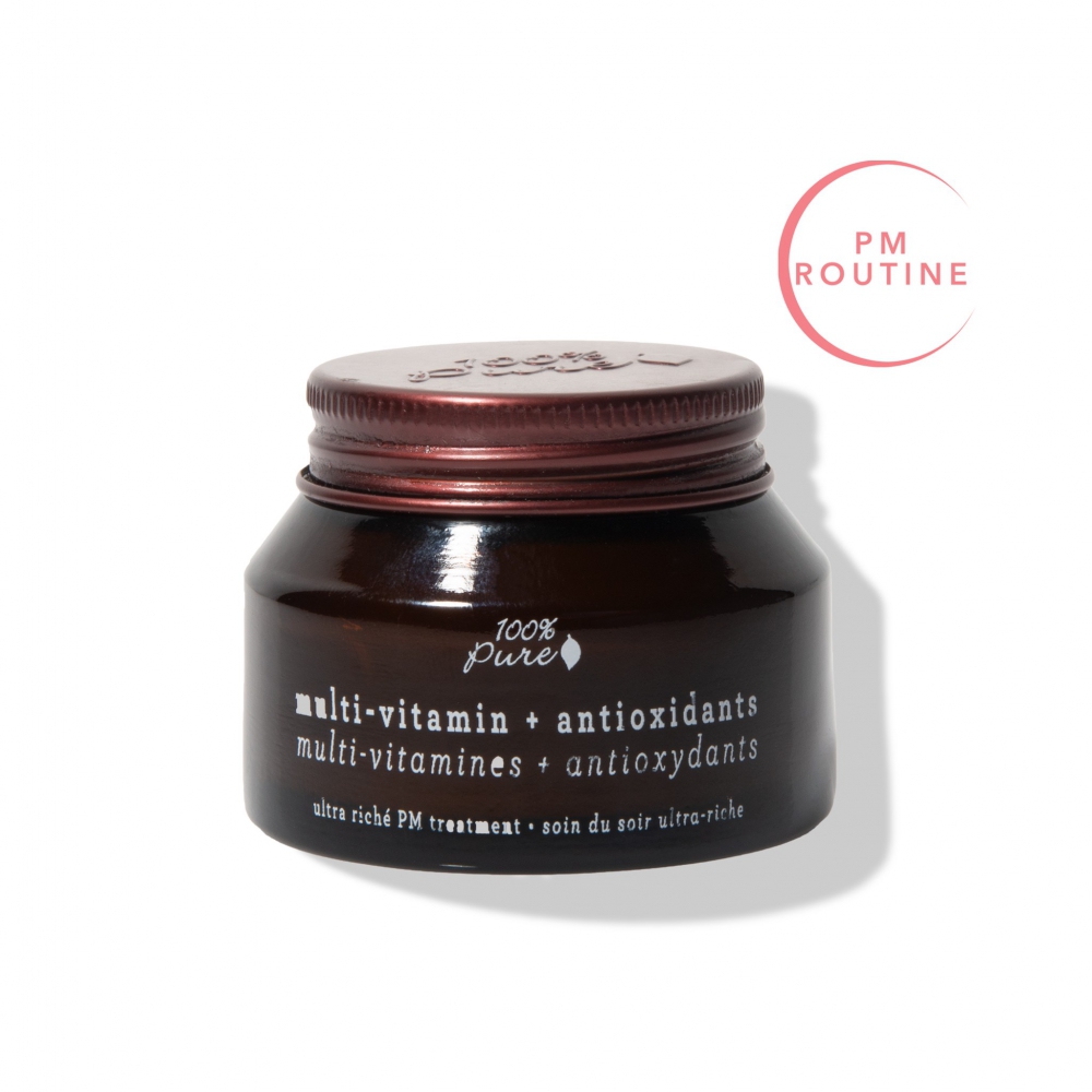 Levně 100% Pure Pleťový noční krém Multivitamín a antioxidanty 42,5 g