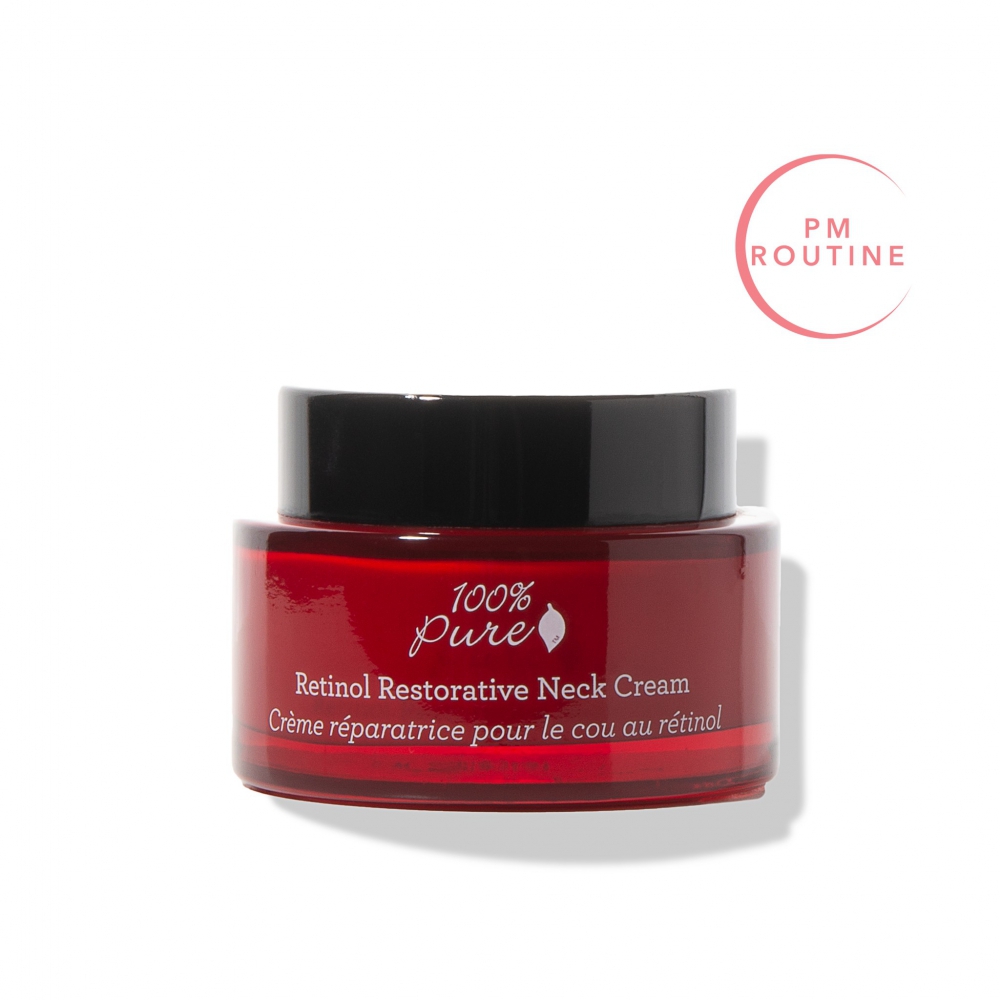 Levně 100% Pure Regenerační krém na krk s retinolem 44 ml