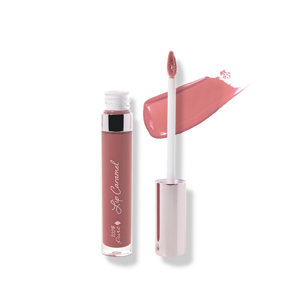 Levně 100% Pure Tekutá rtěnka Lip Caramel Rum Nougat