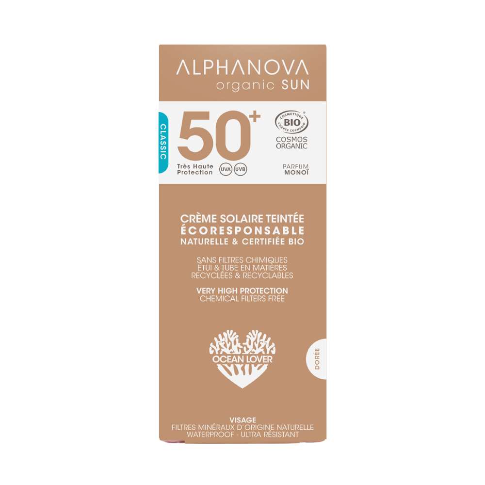 Levně Alphanova Vzorek Opalovací tónující krém tmavý SPF 50+ BIO