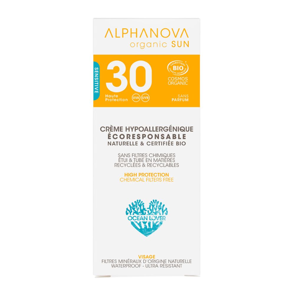 Levně Alphanova Opalovací krém na obličej SPF 30 50 g BIO