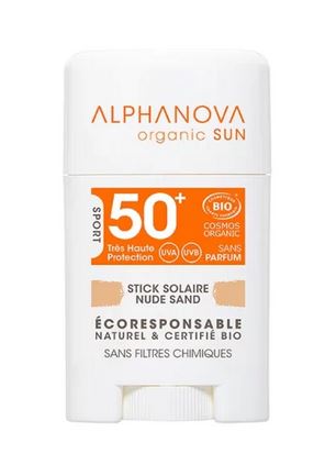 Levně Alphanova Opalovací krém v tyčince SPF 50 béžový 12 g BIO