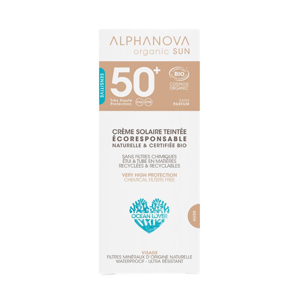 Levně Alphanova Vzorek Opalovací tónující krém světlý SPF 50+ BIO