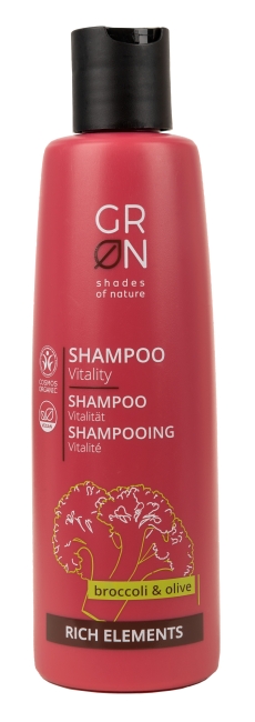 Levně GRoN Šampon pro vitalitu Brokolice & Olivy 250 ml BIO