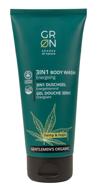 Levně GRoN Sprchový gel pro muže 3v1 Konopí & Chmel 200 ml BIO
