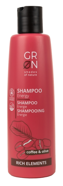 Levně GRoN Šampon pro energii Káva & Olivy 250 ml BIO