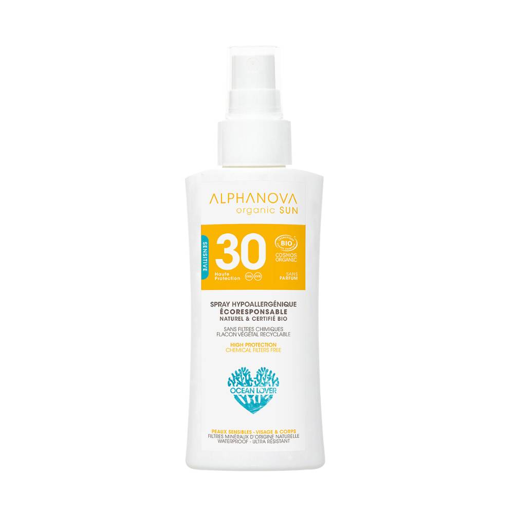 Levně Alphanova Opalovací krém ve spreji cestovní SPF 30 90 g BIO