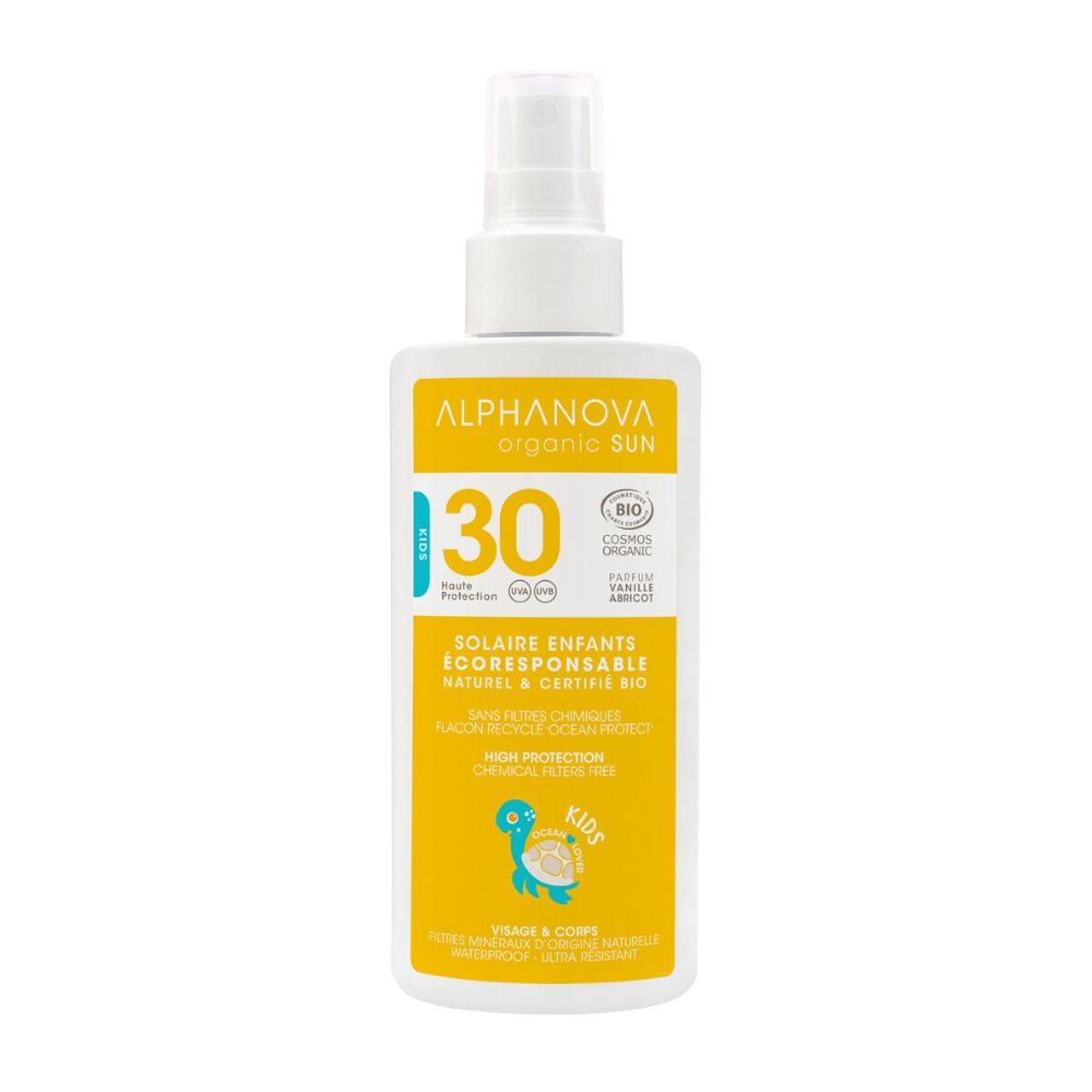 Levně Alphanova Opalovací krém ve spreji pro děti SPF 30 125 g BIO