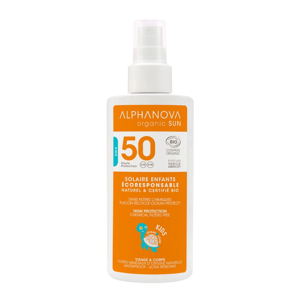Levně Alphanova Opalovací krém ve spreji pro děti SPF 50 125 g BIO