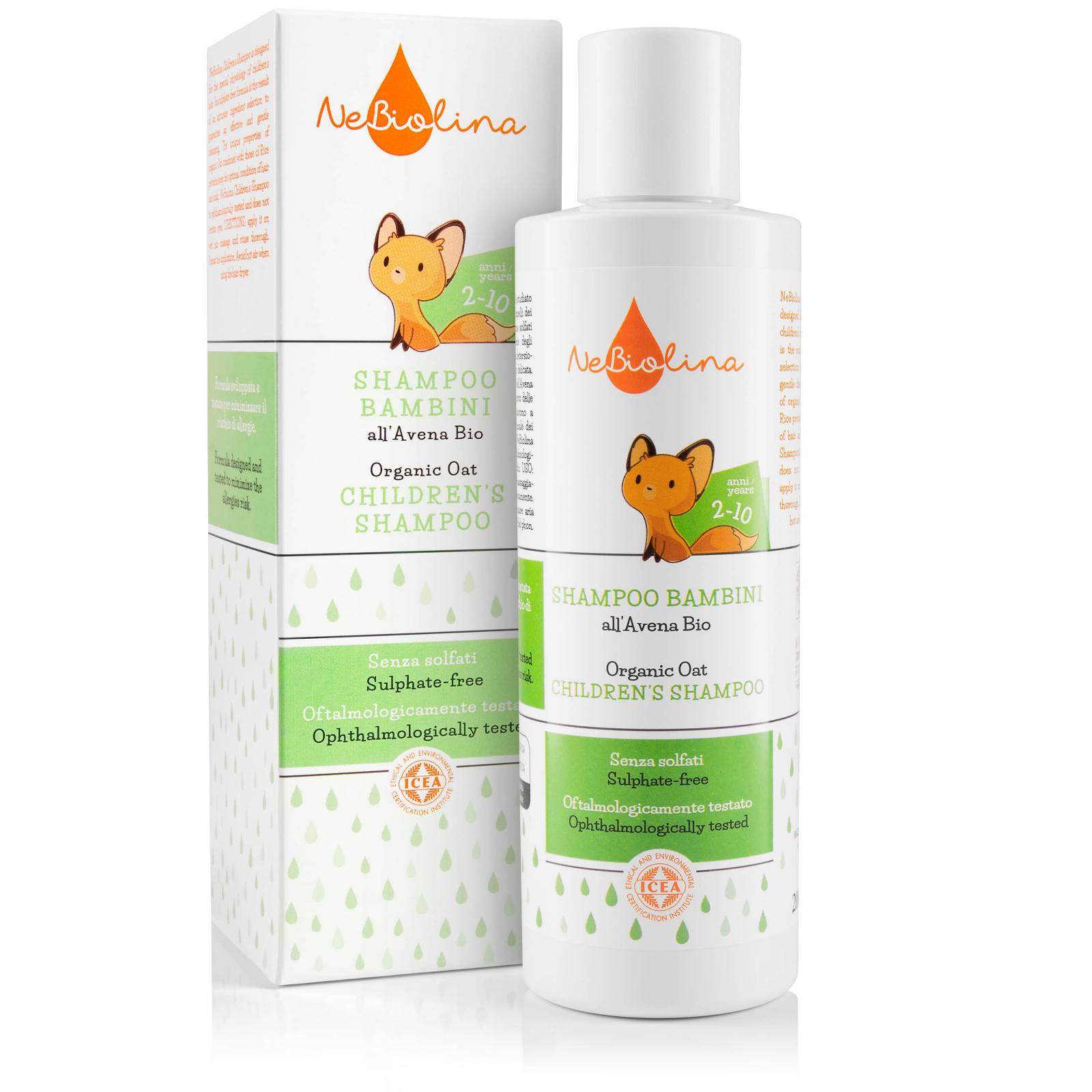 Levně NeBiolina Dětský ovesný šampon 200 ml BIO