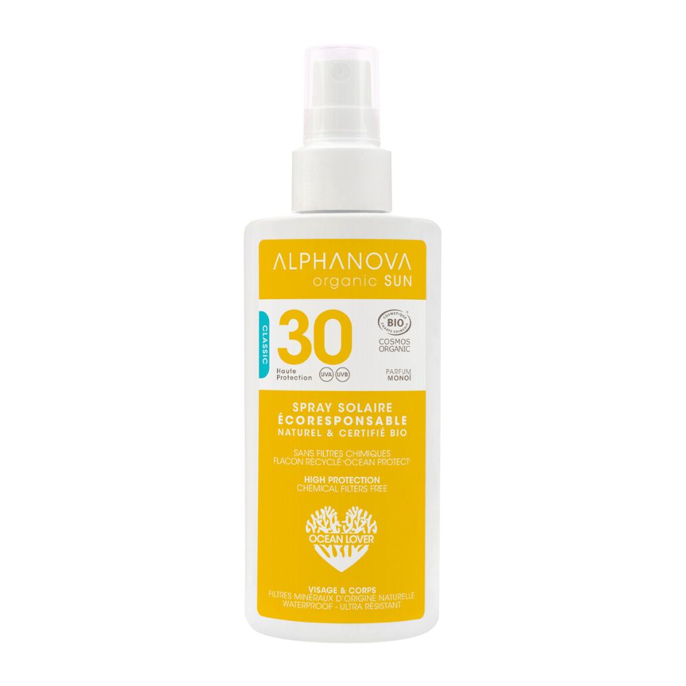 Levně Alphanova Opalovací krém ve spreji SPF 30 125 g BIO