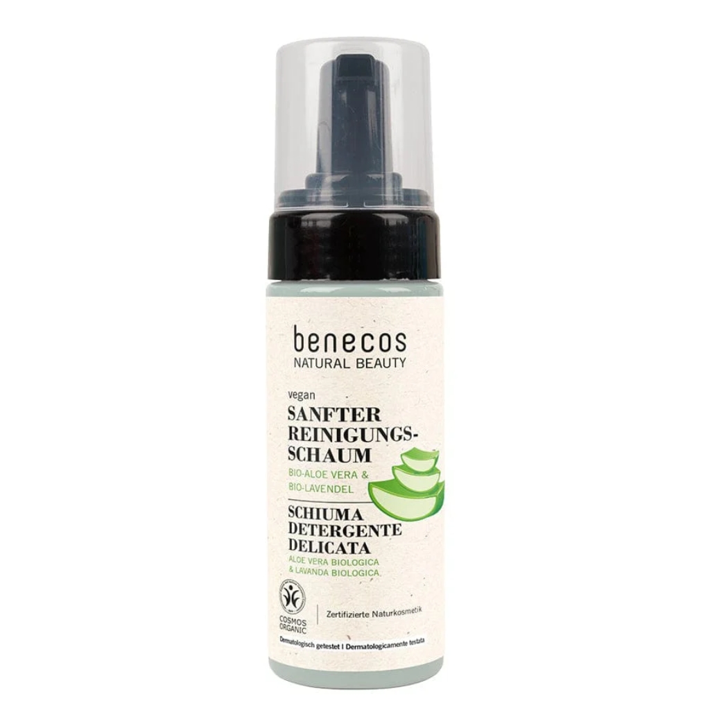 Levně benecos Jemná čistící pleťová pěna Aloe a levandule 150 ml BIO