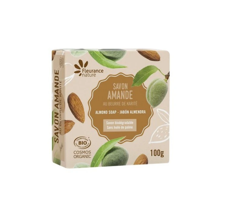 Levně Fleurance nature Tuhé mýdlo s bambuckým máslem Mandle 100 g