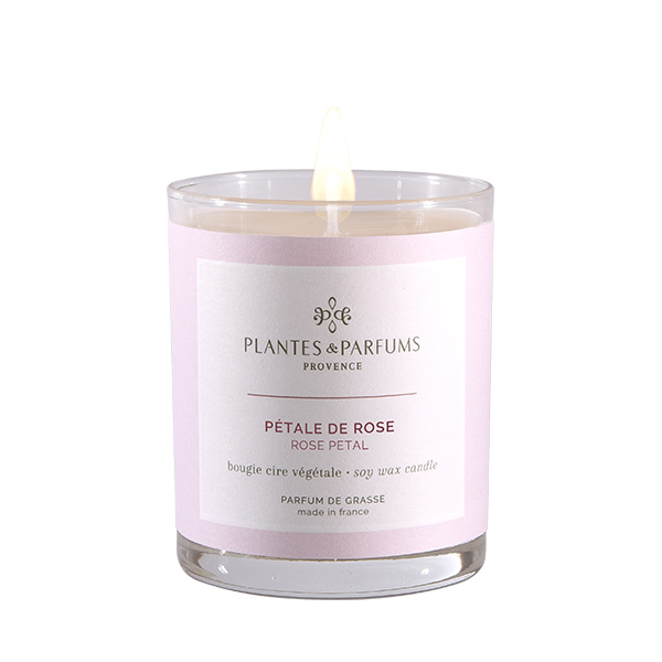 Levně Plantes and Parfums Svíčka Lístky růže 180 g