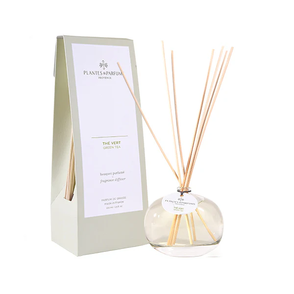Levně Plantes and Parfums Parfém do interiéru s tyčinkami Zelený čaj 100 ml