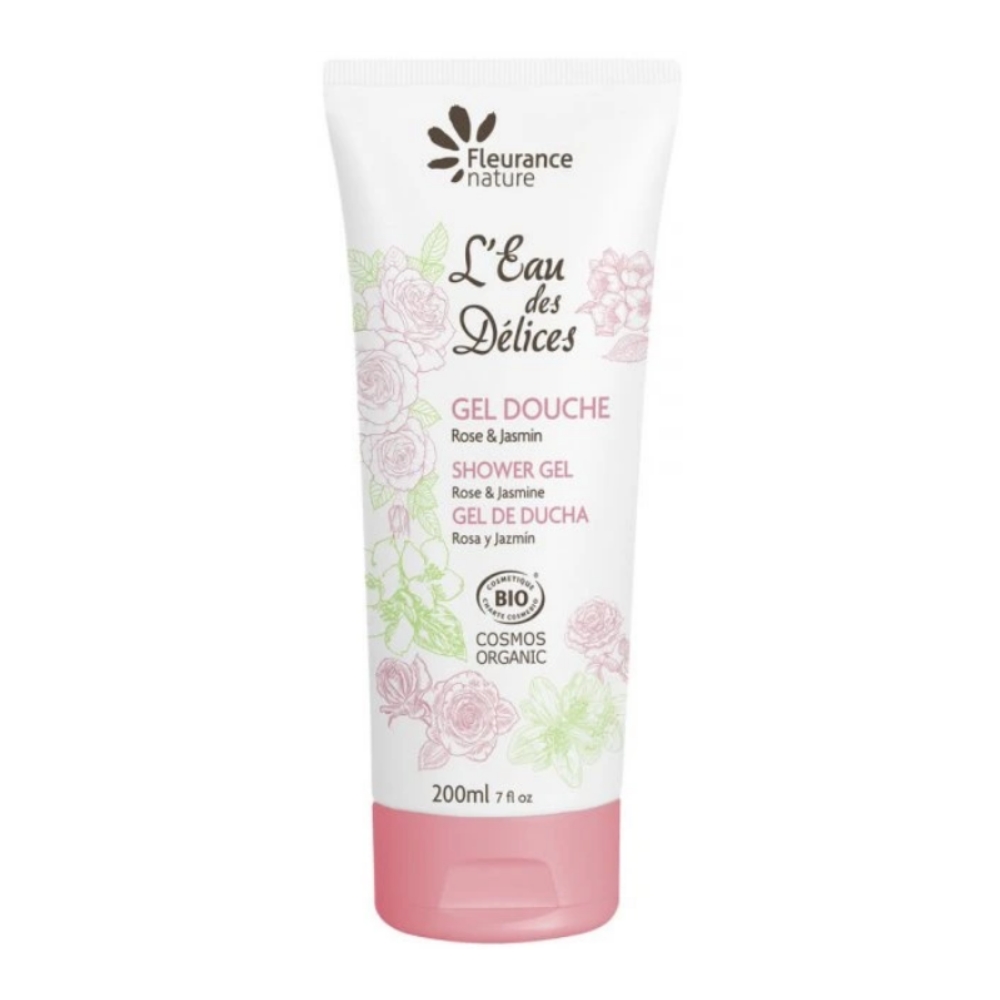 Levně Fleurance nature Sprchový gel L´Eau des Délices Rose & Jasmine BIO 200 ml