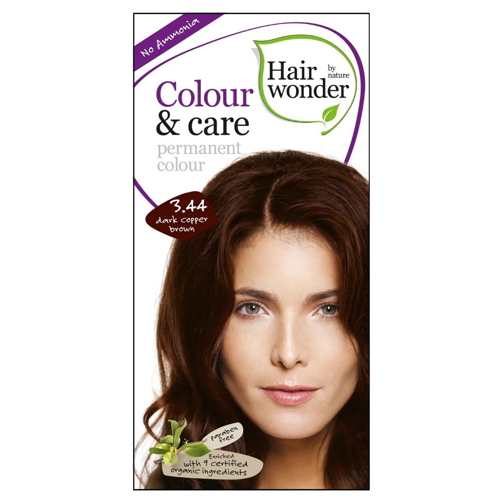 Levně Hairwonder Dlouhotrvající barva TMAVĚ MĚDĚNÁ HNĚDÁ 3.44 100 ml