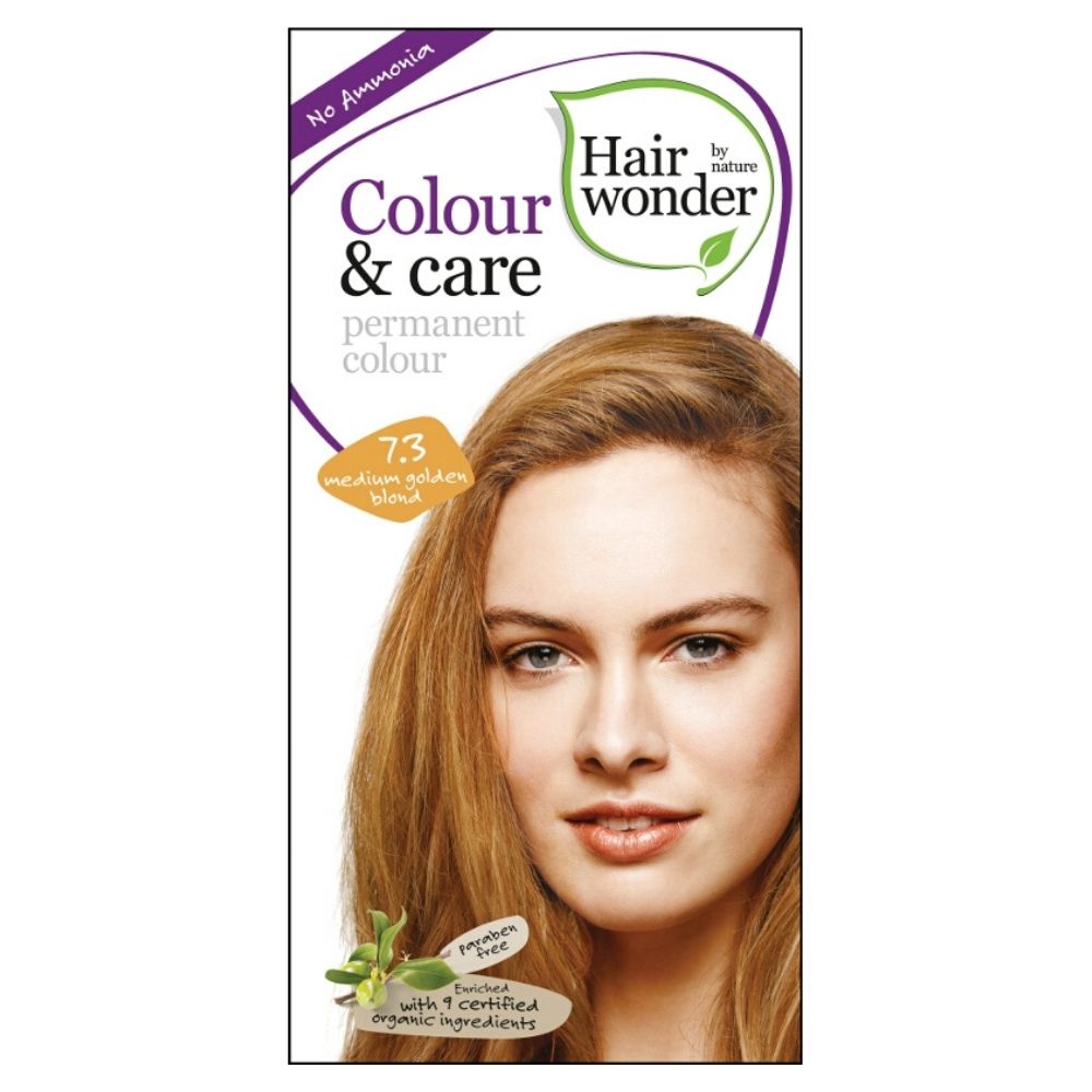 Levně Hairwonder Dlouhotrvající barva STŘEDNĚ ZLATÁ BLOND 7.3 100 ml