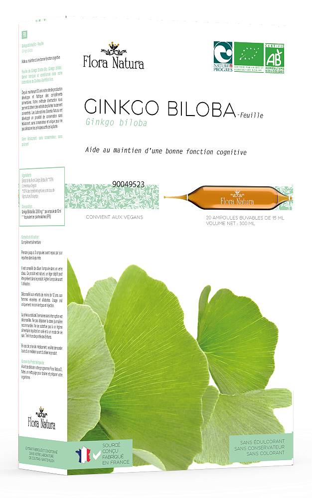 Levně Flora Natura Flora Natura Ginkgo Biloba BIO 20 * 15ml