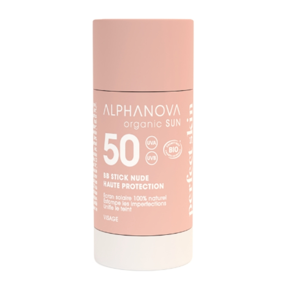 Levně Alphanova Opalovací BB tyčinka na obličej UVA Boost SPF 50 nude 15 g