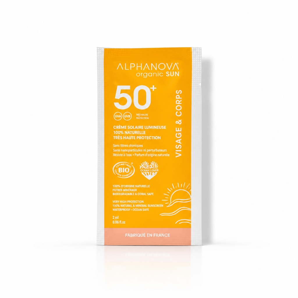 Levně Alphanova Vzorek Opalovací krém Anti-age SPF 50+ BIO 2 ml